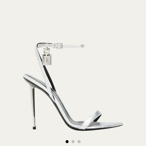 Tom ford Padlock Metallic Stiletto Sandals